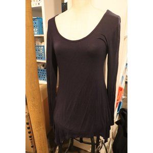 Zenan Outfitters Black Stretch Tunica Shirt Round Neck size M